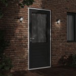 vidaXL Lampă exterioară de perete cu LED/senzor, negru aluminiu turnat vidaXL Lampă exterioară de perete cu LED/senzor, negru aluminiu turnat