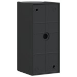 vidaXL Lămpi exterioare de perete cu LED 2 buc. negru, aluminiu turnat