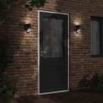vidaXL Lămpi exterioare de perete senzori 2 buc. negru aluminiu turnat vidaXL Lămpi exterioare de perete senzori 2 buc. negru aluminiu turnat