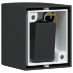 vidaXL Lampă exterioară de perete, negru, aluminiu turnat sub presiune