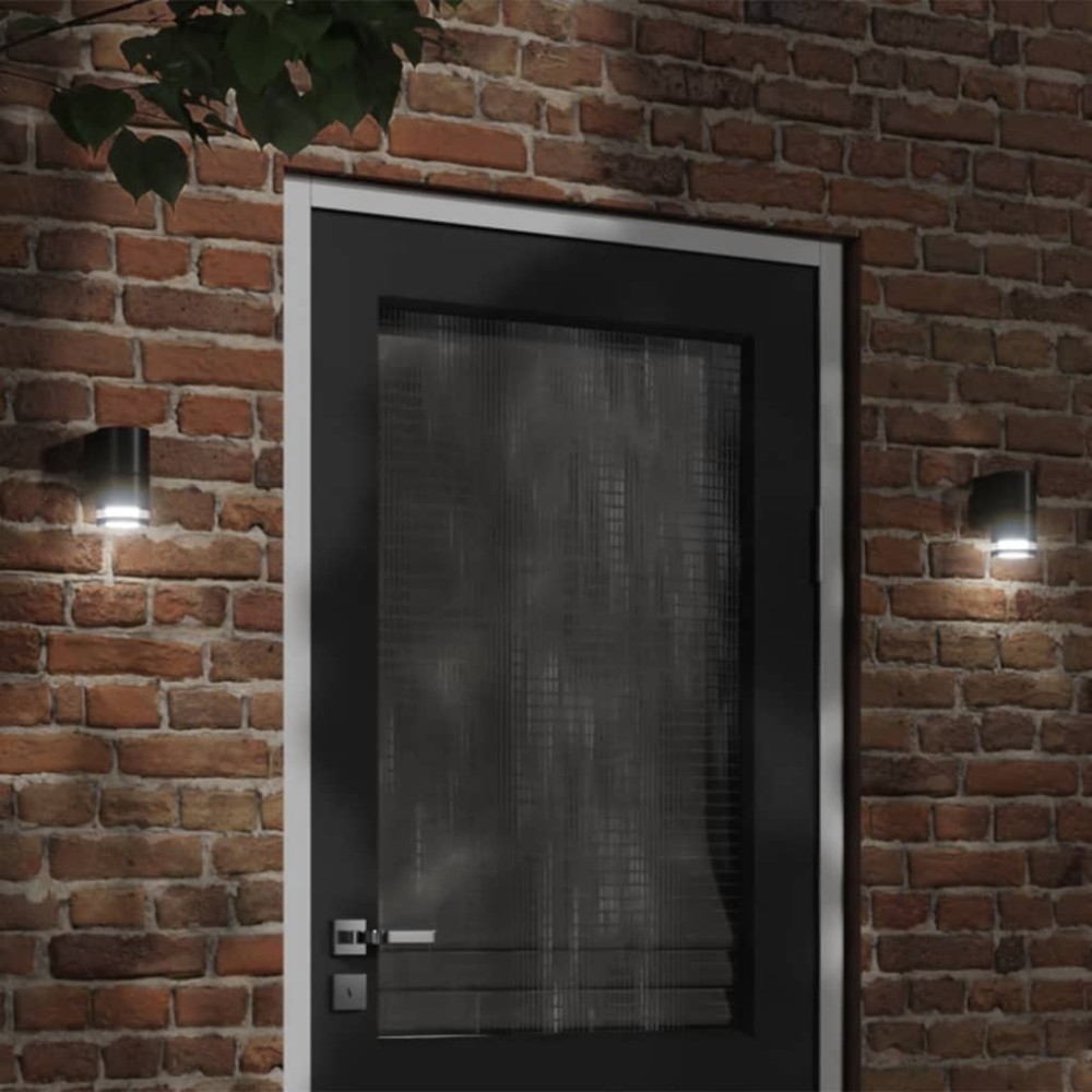 vidaXL Lampă exterioară de perete, negru, aluminiu turnat sub presiune
