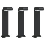 vidaXL Lămpi exterioare de podea 3 buc. negru 50 cm aluminiu turnat vidaXL Lămpi exterioare de podea 3 buc. negru 50 cm aluminiu turnat