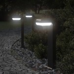 vidaXL Lămpi exterioare de podea 3 buc. negru 50 cm aluminiu turnat vidaXL Lămpi exterioare de podea 3 buc. negru 50 cm aluminiu turnat