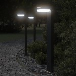 vidaXL Lămpi exterioare de podea 3 buc. negru 80 cm aluminiu turnat vidaXL Lămpi exterioare de podea 3 buc. negru 80 cm aluminiu turnat