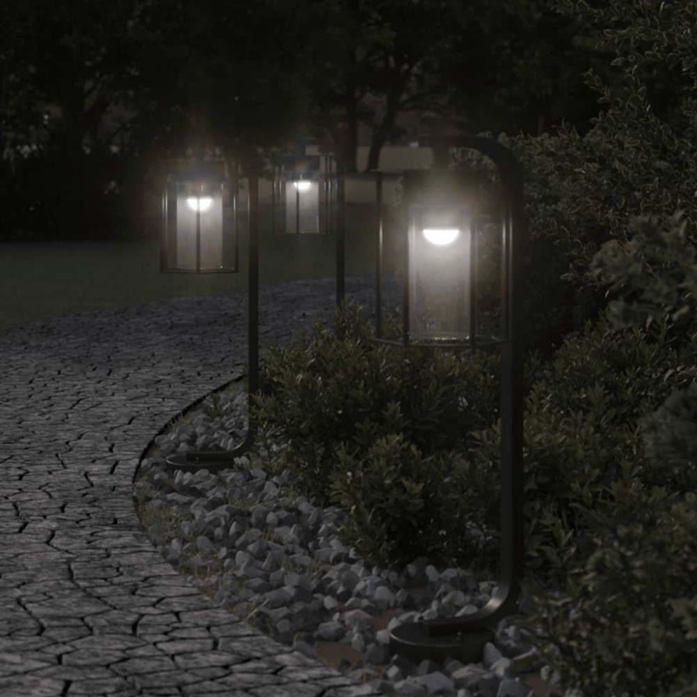 vidaXL Lampă exterioară de podea, negru, 60 cm, oțel inoxidabil