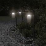 vidaXL Lampă exterioară de podea, negru, 60 cm, oțel inoxidabil vidaXL Lampă exterioară de podea, negru, 60 cm, oțel inoxidabil