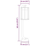 vidaXL Lampă exterioară de podea, negru, 60 cm, oțel inoxidabil vidaXL Lampă exterioară de podea, negru, 60 cm, oțel inoxidabil