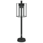 vidaXL Lămpi de podea de exterior 3 buc. negru 60 cm oțel inoxidabil