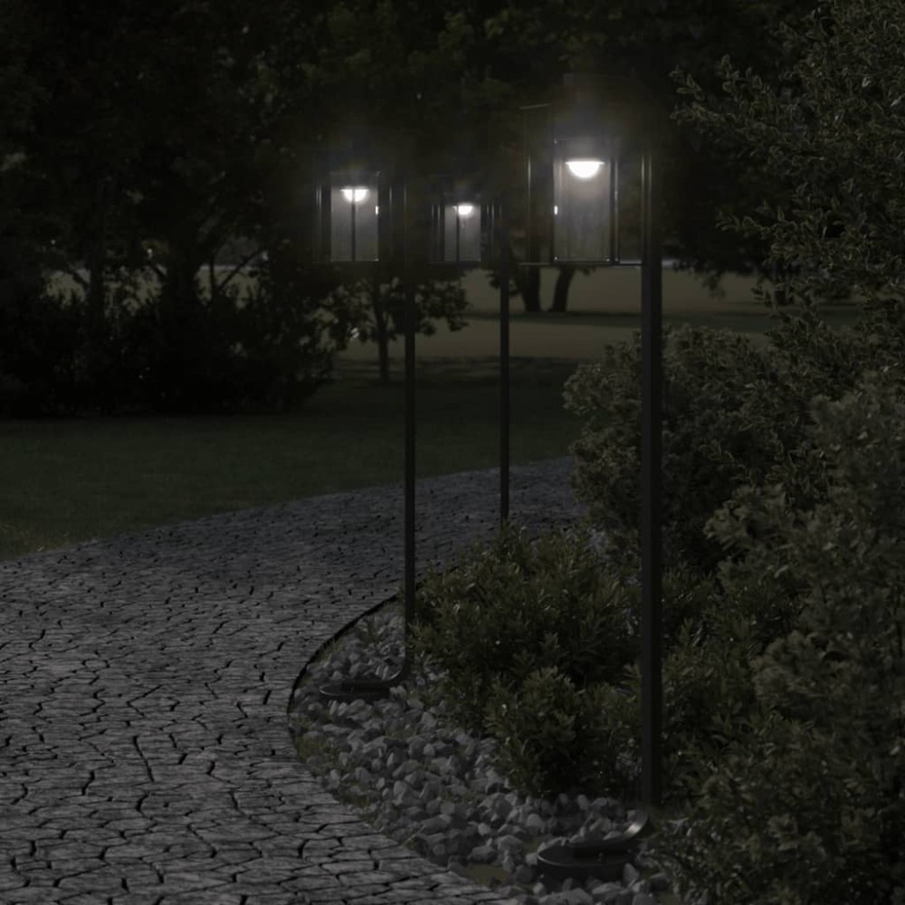 vidaXL Lampă exterioară de podea, negru, 100 cm, oțel inoxidabil