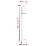 vidaXL Lămpi de podea de exterior 3 buc. negru 100 cm oțel inoxidabil vidaXL Lămpi de podea de exterior 3 buc. negru 100 cm oțel inoxidabil