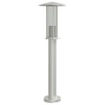 vidaXL Lampă exterioară de podea, argintiu, 60 cm, oțel inoxidabil vidaXL Lampă exterioară de podea, argintiu, 60 cm, oțel inoxidabil