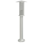 vidaXL Lampă exterioară de podea, argintiu, 60 cm, oțel inoxidabil vidaXL Lampă exterioară de podea, argintiu, 60 cm, oțel inoxidabil