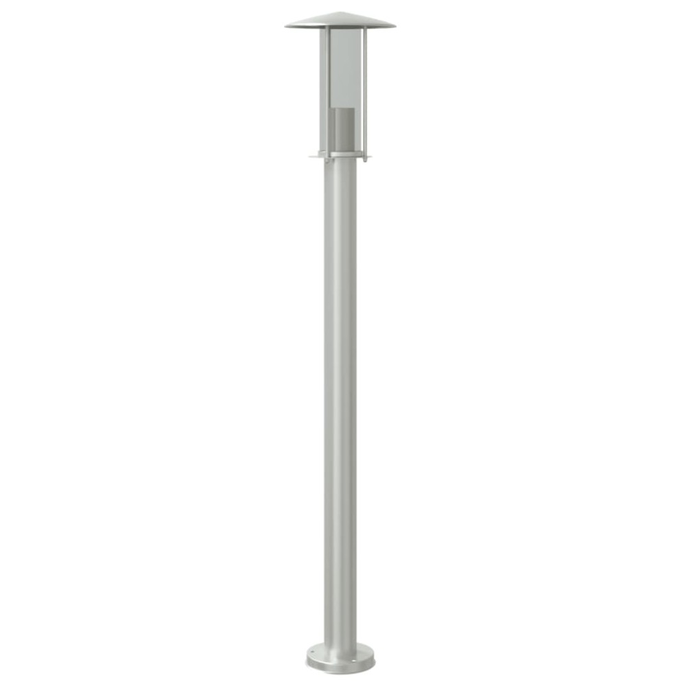vidaXL Lampă exterioară de podea, argintiu, 100 cm, oțel inoxidabil