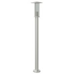 vidaXL Lampă exterioară de podea, argintiu, 100 cm, oțel inoxidabil vidaXL Lampă exterioară de podea, argintiu, 100 cm, oțel inoxidabil