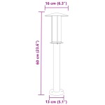 vidaXL Lampă exterioară de podea, negru, 60 cm, oțel inoxidabil vidaXL Lampă exterioară de podea, negru, 60 cm, oțel inoxidabil