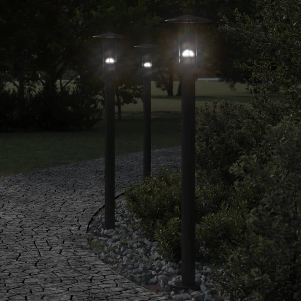 vidaXL Lampă exterioară de podea, negru, 100 cm, oțel inoxidabil