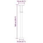 vidaXL Lampă exterioară de podea, negru, 100 cm, oțel inoxidabil vidaXL Lampă exterioară de podea, negru, 100 cm, oțel inoxidabil