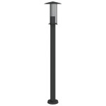 vidaXL Lămpi de podea de exterior 3 buc. negru 100 cm oțel inoxidabil vidaXL Lămpi de podea de exterior 3 buc. negru 100 cm oțel inoxidabil