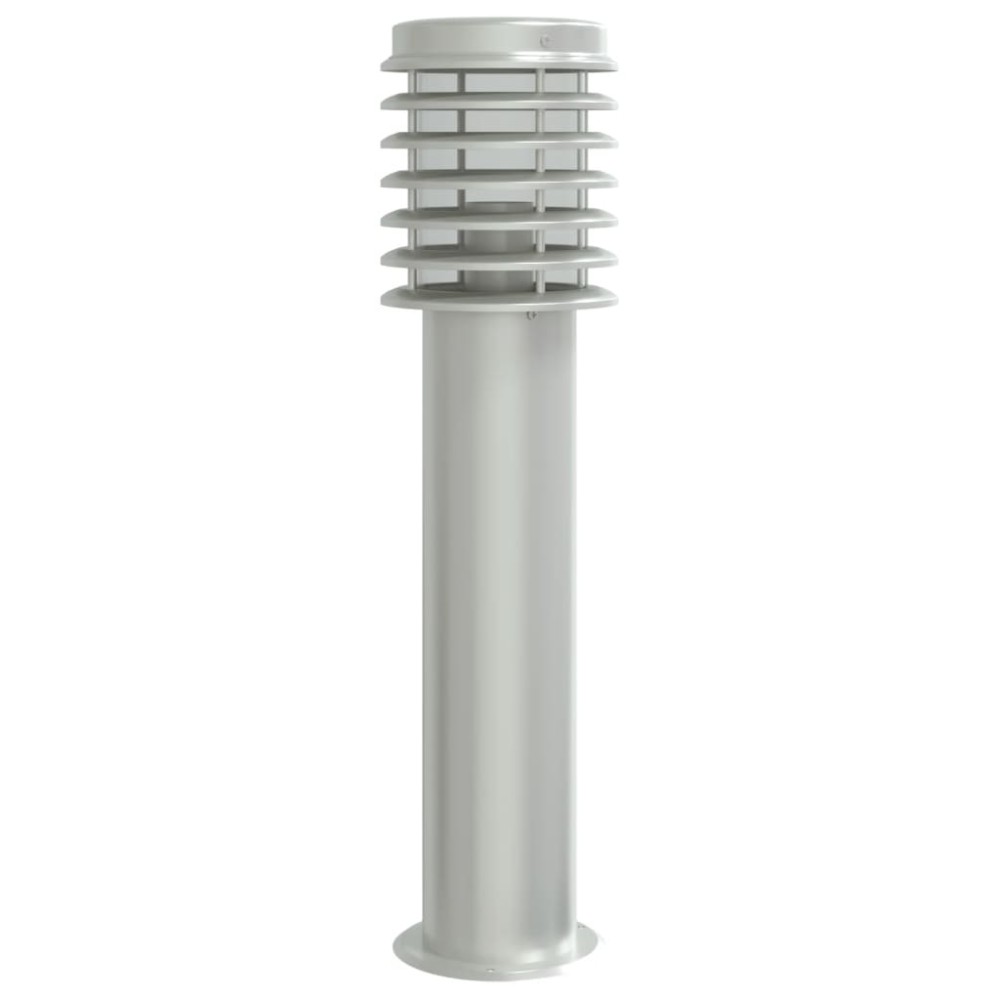 vidaXL Lampă exterioară de podea, argintiu, 60 cm, oțel inoxidabil