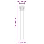 vidaXL Lămpi exterioare de podea 3 buc argintiu 110 cm oțel inoxidabil vidaXL Lămpi exterioare de podea 3 buc argintiu 110 cm oțel inoxidabil