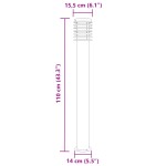 vidaXL Lămpi de podea de exterior 3 buc. negru 110 cm oțel inoxidabil vidaXL Lămpi de podea de exterior 3 buc. negru 110 cm oțel inoxidabil
