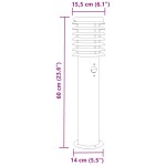vidaXL Lampă exterioară de podea cu senzor argintiu, 60 cm, oțel inox vidaXL Lampă exterioară de podea cu senzor argintiu, 60 cm, oțel inox