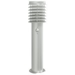 vidaXL Lămpi exterioare de podea senzor 3 buc argintiu 60 cm oțel inox vidaXL Lămpi exterioare de podea senzor 3 buc argintiu 60 cm oțel inox