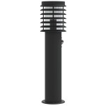 vidaXL Lămpi exterioare de podea senzori 3 buc. negru 60 cm oțel inox vidaXL Lămpi exterioare de podea senzori 3 buc. negru 60 cm oțel inox