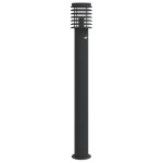 vidaXL Lampă exterioară de podea cu senzor, negru, 110 cm, oțel inox