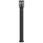 vidaXL Lampă exterioară de podea cu senzor, negru, 110 cm, oțel inox