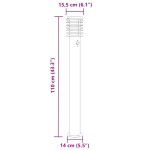 vidaXL Lampă exterioară de podea cu senzor, negru, 110 cm, oțel inox