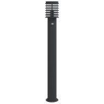 vidaXL Lămpi exterioare de podea senzori 3 buc. negru 110 cm oțel inox vidaXL Lămpi exterioare de podea senzori 3 buc. negru 110 cm oțel inox