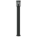 vidaXL Lămpi exterioare de podea senzori 3 buc. negru 110 cm oțel inox vidaXL Lămpi exterioare de podea senzori 3 buc. negru 110 cm oțel inox