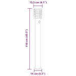 vidaXL Lămpi exterioare de podea senzori 3 buc. negru 110 cm oțel inox vidaXL Lămpi exterioare de podea senzori 3 buc. negru 110 cm oțel inox