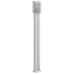 vidaXL Lampă de podea de exterior cu priză, argintiu, 110cm, oțel inox