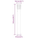vidaXL Lămpi de podea de exterior 3 buc argintiu 110cm oțel inoxidabil vidaXL Lămpi de podea de exterior 3 buc argintiu 110cm oțel inoxidabil