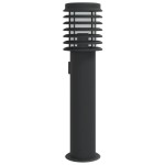 vidaXL Lampă exterioară de podea cu priză, negru, 60 cm, oțel inox vidaXL Lampă exterioară de podea cu priză, negru, 60 cm, oțel inox
