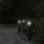 vidaXL Lampă exterioară de podea cu priză, negru, 60 cm, oțel inox vidaXL Lampă exterioară de podea cu priză, negru, 60 cm, oțel inox