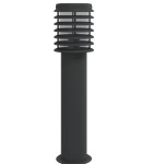 vidaXL Lampă exterioară de podea cu priză, negru, 60 cm, oțel inox vidaXL Lampă exterioară de podea cu priză, negru, 60 cm, oțel inox