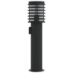 vidaXL Lampă exterioară de podea cu priză, negru, 60 cm, oțel inox vidaXL Lampă exterioară de podea cu priză, negru, 60 cm, oțel inox