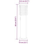 vidaXL Lampă exterioară de podea cu priză, negru, 60 cm, oțel inox vidaXL Lampă exterioară de podea cu priză, negru, 60 cm, oțel inox