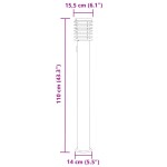 vidaXL Lămpi de podea de exterior 3 buc negru 110 cm oțel inoxidabil vidaXL Lămpi de podea de exterior 3 buc negru 110 cm oțel inoxidabil