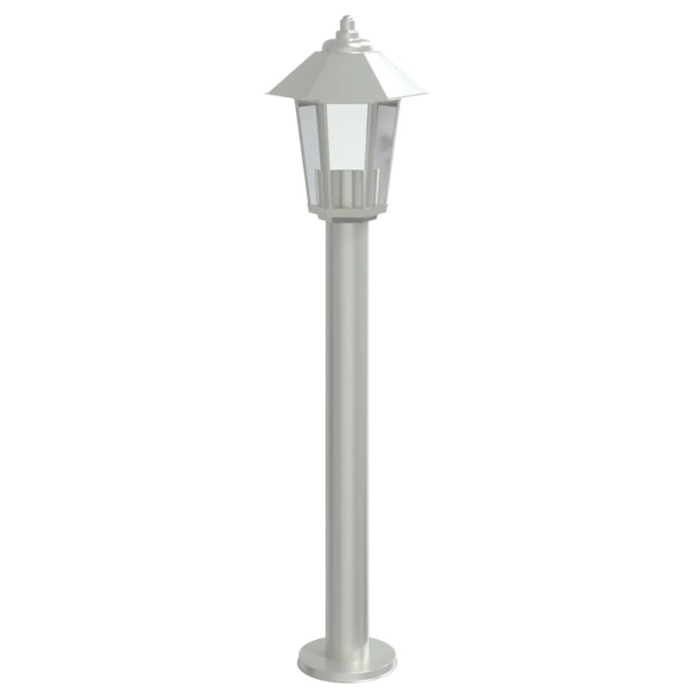 vidaXL Lampă exterioară de podea, argintiu, 80 cm, oțel inoxidabil
