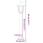 vidaXL Lampă exterioară de podea, argintiu, 80 cm, oțel inoxidabil vidaXL Lampă exterioară de podea, argintiu, 80 cm, oțel inoxidabil