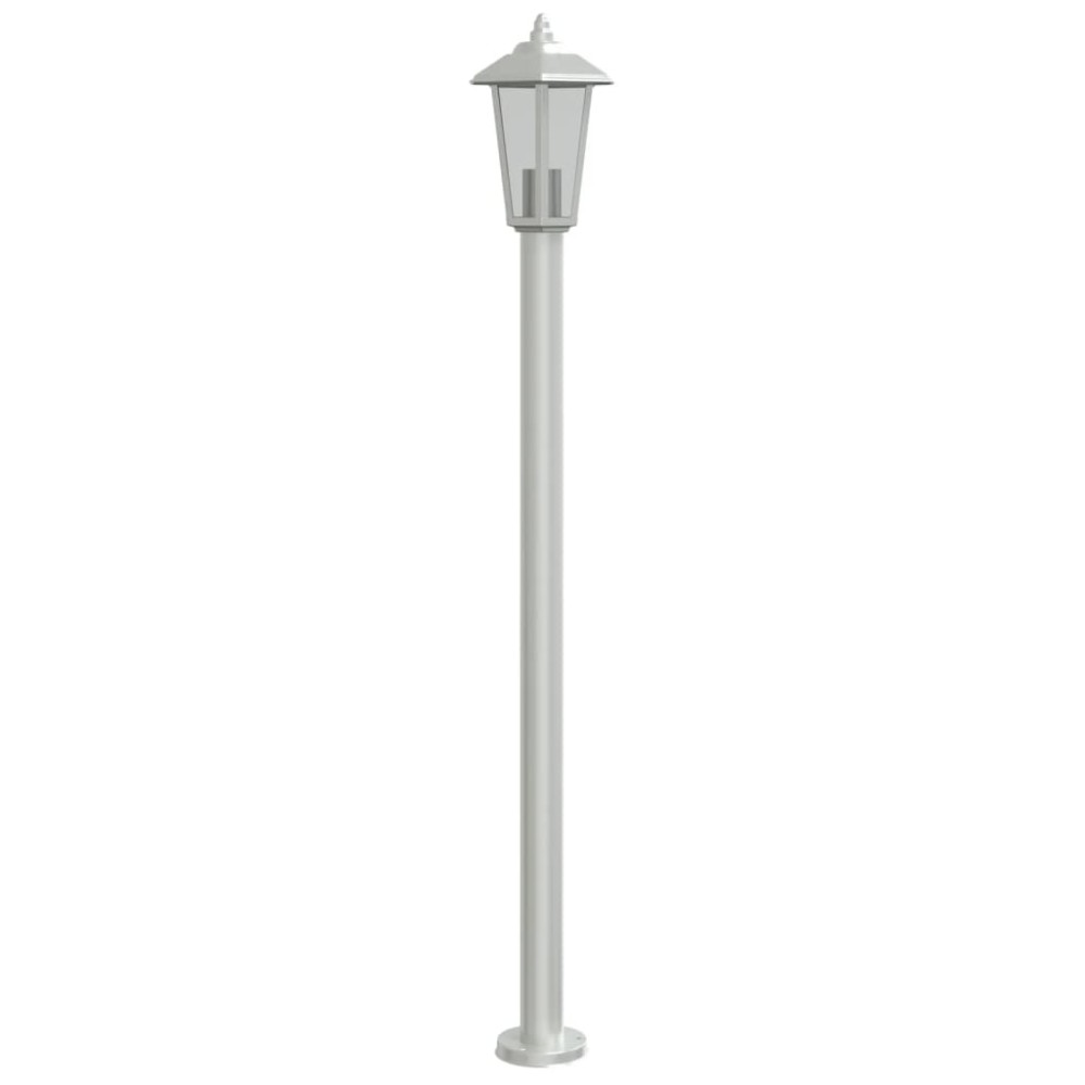 vidaXL Lampă exterioară de podea, argintiu, 120 cm, oțel inoxidabil