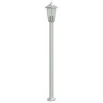 vidaXL Lampă exterioară de podea, argintiu, 120 cm, oțel inoxidabil vidaXL Lampă exterioară de podea, argintiu, 120 cm, oțel inoxidabil
