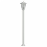vidaXL Lampă exterioară de podea, argintiu, 120 cm, oțel inoxidabil vidaXL Lampă exterioară de podea, argintiu, 120 cm, oțel inoxidabil