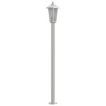 vidaXL Lampă exterioară de podea, argintiu, 120 cm, oțel inoxidabil vidaXL Lampă exterioară de podea, argintiu, 120 cm, oțel inoxidabil