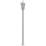 vidaXL Lămpi exterioare de podea 3 buc argintiu 120 cm oțel inoxidabil vidaXL Lămpi exterioare de podea 3 buc argintiu 120 cm oțel inoxidabil