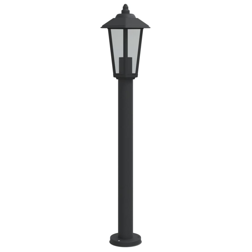 vidaXL Lampă exterioară de podea, negru, 80 cm, oțel inoxidabil